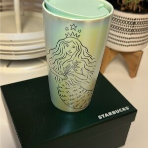 Starbucks Pearl Mermaid Tumbler with Mint Lid